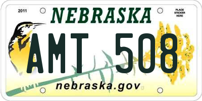 NE license plate AMT508