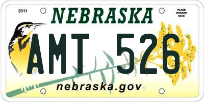 NE license plate AMT526