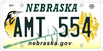 NE license plate AMT554