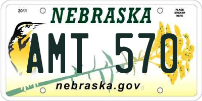 NE license plate AMT570