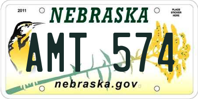 NE license plate AMT574