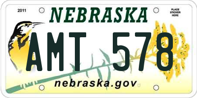NE license plate AMT578