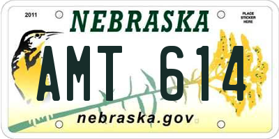 NE license plate AMT614