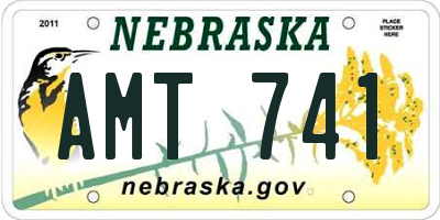 NE license plate AMT741