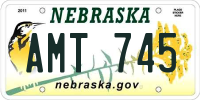 NE license plate AMT745