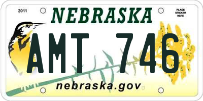 NE license plate AMT746