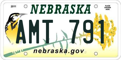 NE license plate AMT791