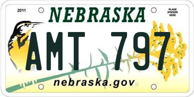 NE license plate AMT797