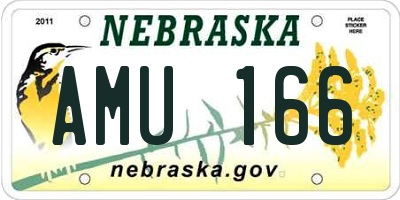 NE license plate AMU166