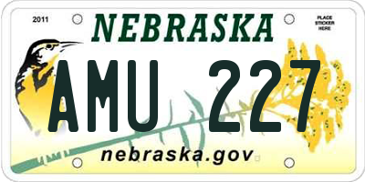 NE license plate AMU227