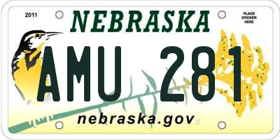 NE license plate AMU281
