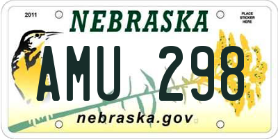 NE license plate AMU298