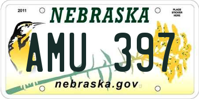 NE license plate AMU397