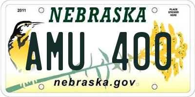 NE license plate AMU400