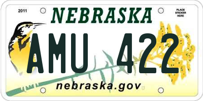 NE license plate AMU422