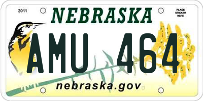 NE license plate AMU464