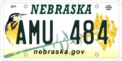 NE license plate AMU484