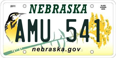 NE license plate AMU541