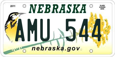 NE license plate AMU544