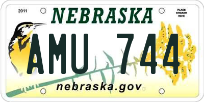 NE license plate AMU744