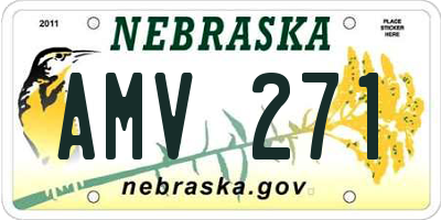 NE license plate AMV271