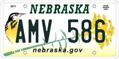 NE license plate AMV586