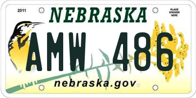 NE license plate AMW486
