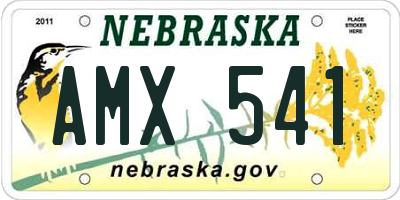 NE license plate AMX541