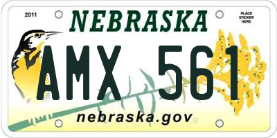 NE license plate AMX561