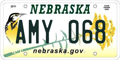 NE license plate AMY068