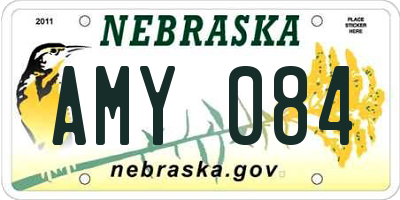 NE license plate AMY084