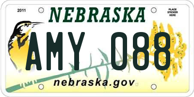 NE license plate AMY088