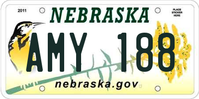 NE license plate AMY188