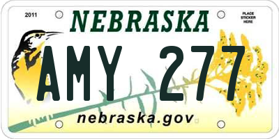 NE license plate AMY277