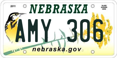 NE license plate AMY306