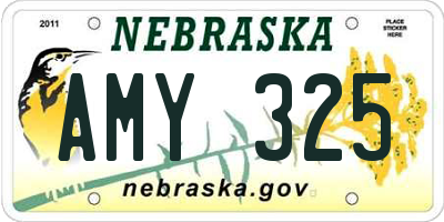 NE license plate AMY325