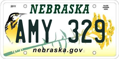 NE license plate AMY329