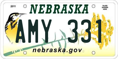 NE license plate AMY331