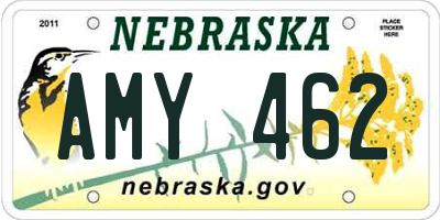 NE license plate AMY462