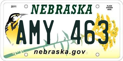 NE license plate AMY463