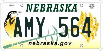 NE license plate AMY564