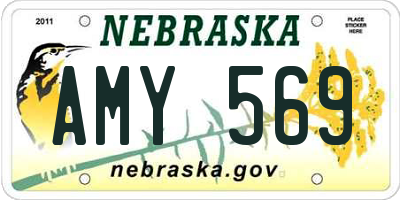 NE license plate AMY569