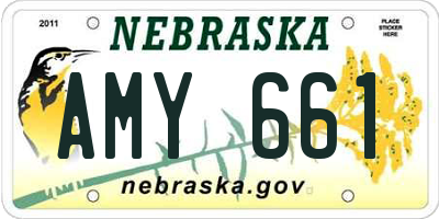 NE license plate AMY661
