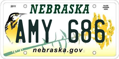 NE license plate AMY686
