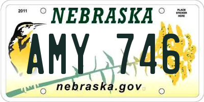 NE license plate AMY746