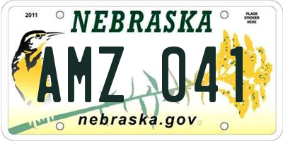 NE license plate AMZ041