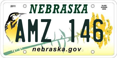NE license plate AMZ146