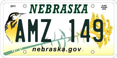 NE license plate AMZ149