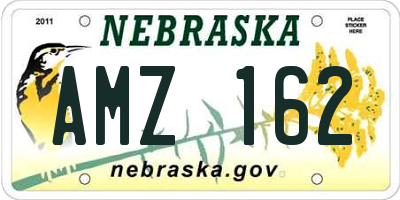 NE license plate AMZ162