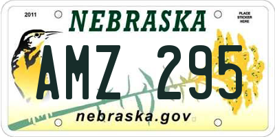 NE license plate AMZ295